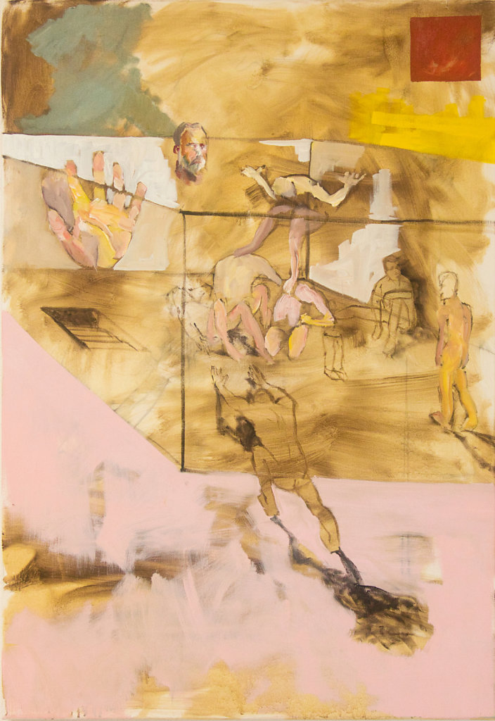 o.T., Kohle und Ölfarbe auf Leinwand, 2015