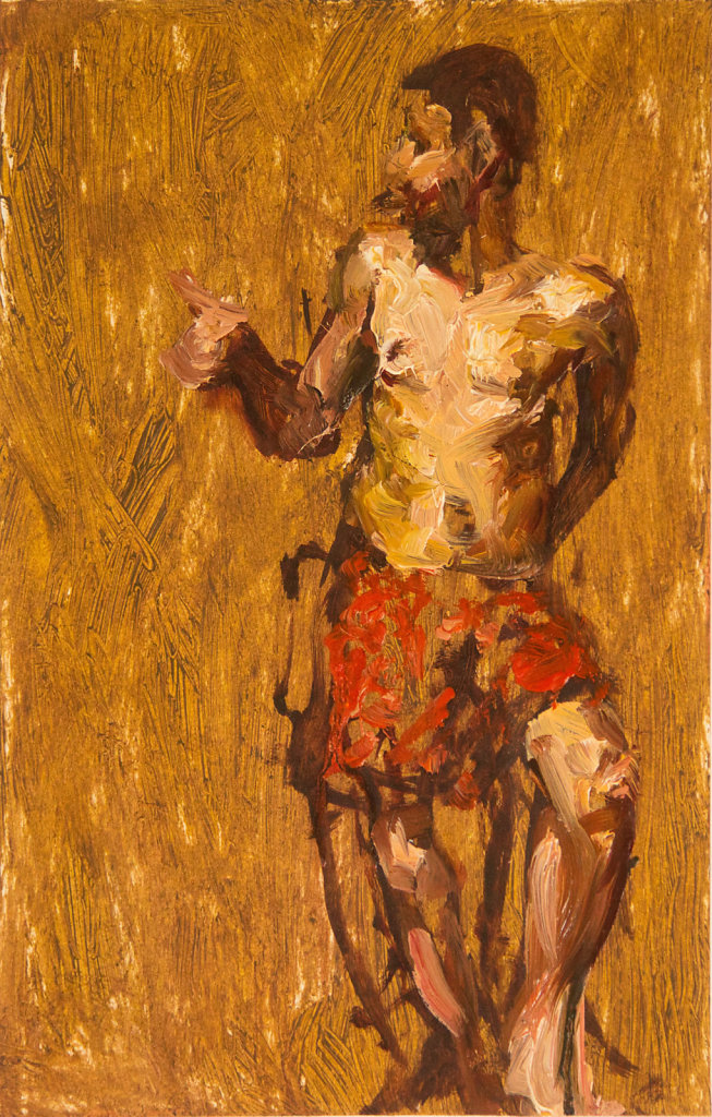o.T., Ölfarbe auf Papier, 2016