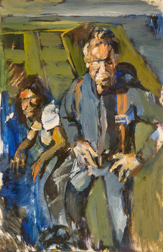 o.T., Ölfarbe auf Papier, 2017
