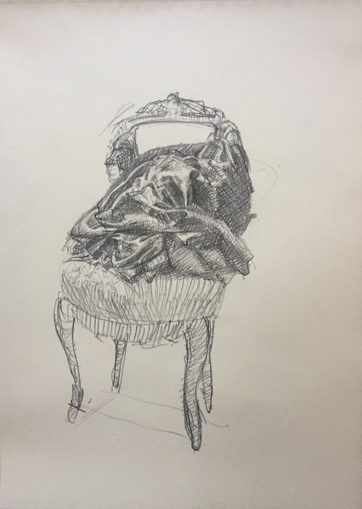o.T., Grafit auf Papier, 2018
