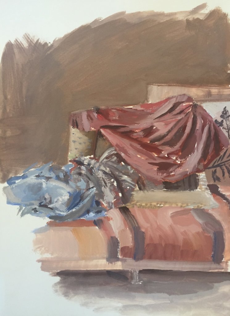 o.T., Gouachefarbe auf Papier, 2018