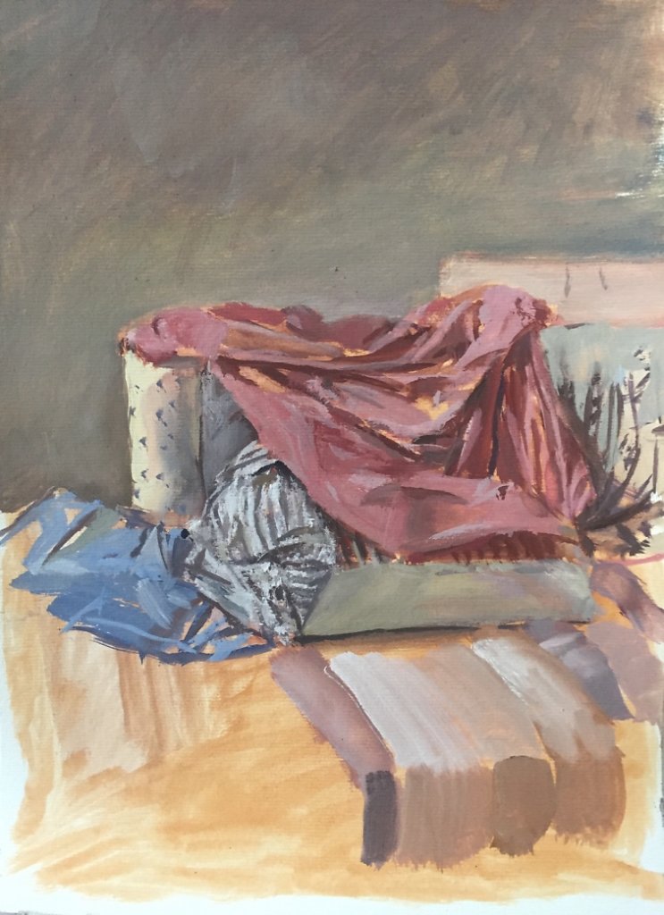 o.T., Gouachefarbe auf Papier, 2018