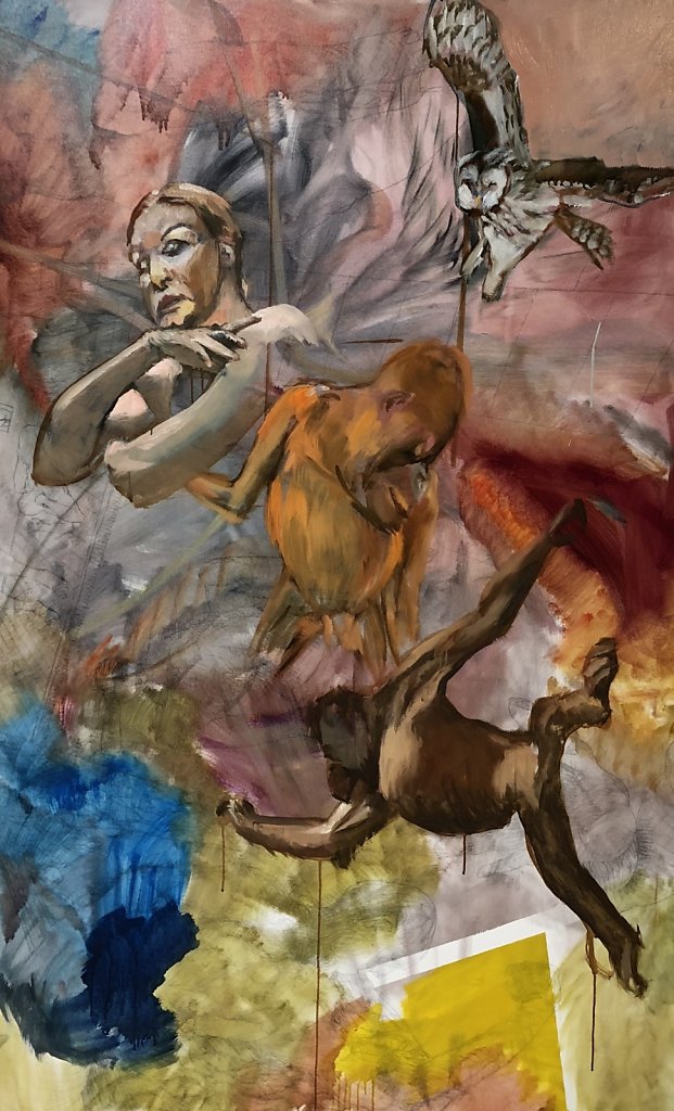 o.T., Ölfarbe auf Leinwand, 160 x 100 cm, 2018