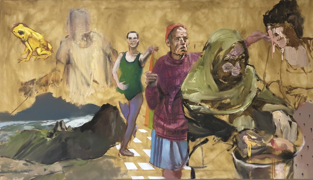 o.T., Ölfarbe auf Leinwand, 80 x 140 cm, 2016 - 2018