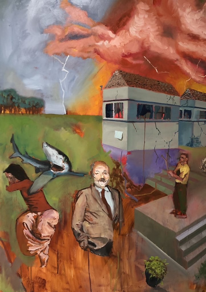 o.T., Ölfarbe auf Leinwand, 140 x 100 cm, 2018