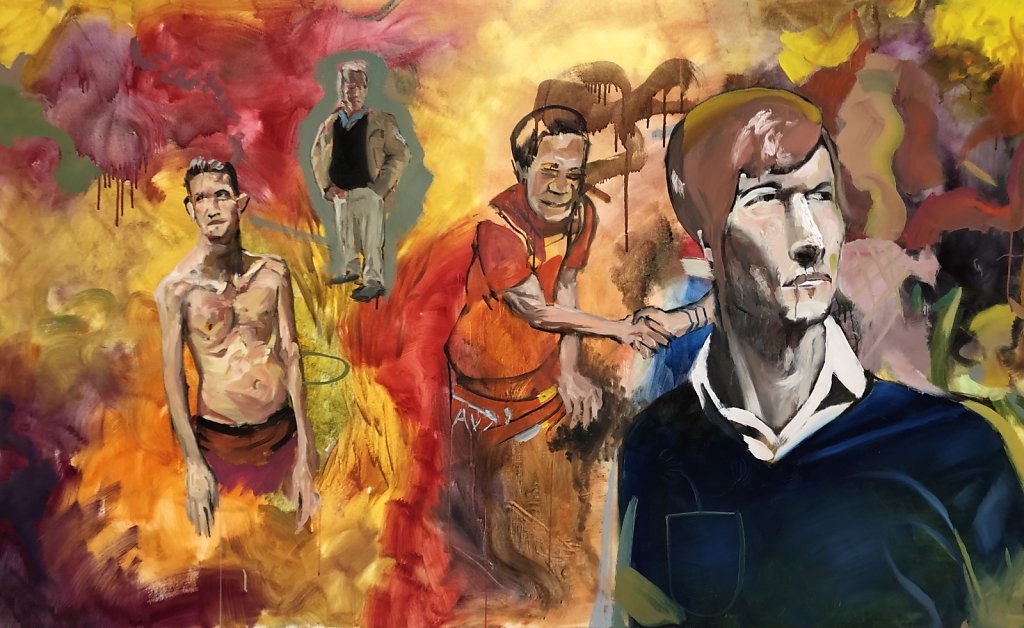 o.T., Ölfarbe auf Leinwand, 100 x 160 cm, 2018