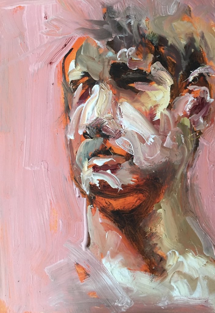 o.T., Öl auf Papier, 29,7 x 42 cm, 2016