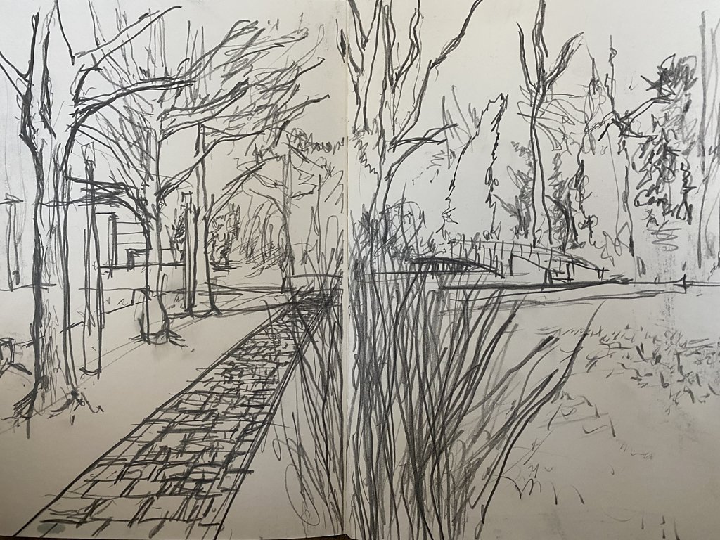 o.T., Grafit auf Papier, 2021